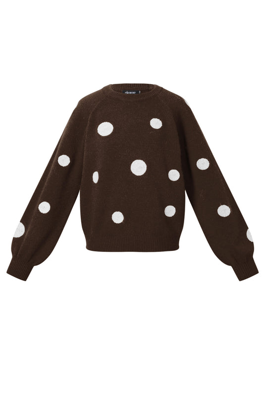 Polyester fiber (polyester) Knit sweaters Polka dots Casual Fall/Winter  Clothes